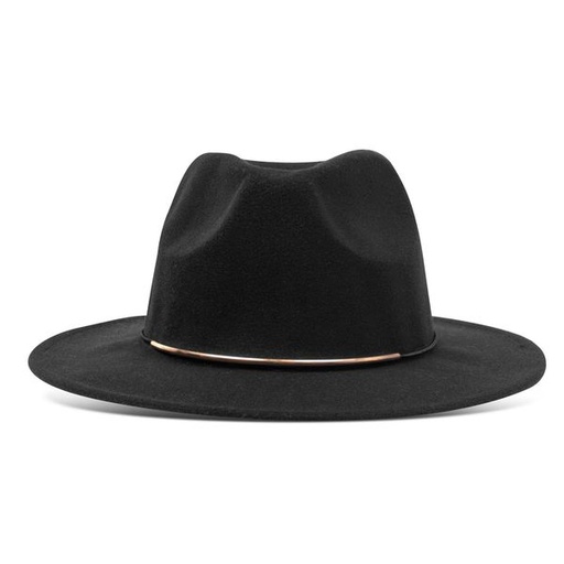 [15432] Hat Felt Panama with Round Band Trim Black
