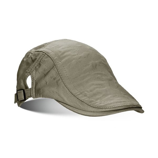 [11103] Hat Mens Textured Flat Cap Olive