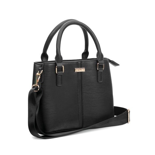 [15121] Handbag Maddy Middle Stitch Crossbody Black