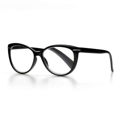[11558] Reading Glasses Chris Aviator Black Size +2